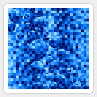 Mosaic #3: Disco Balls (Blue Monochrome) Sticker